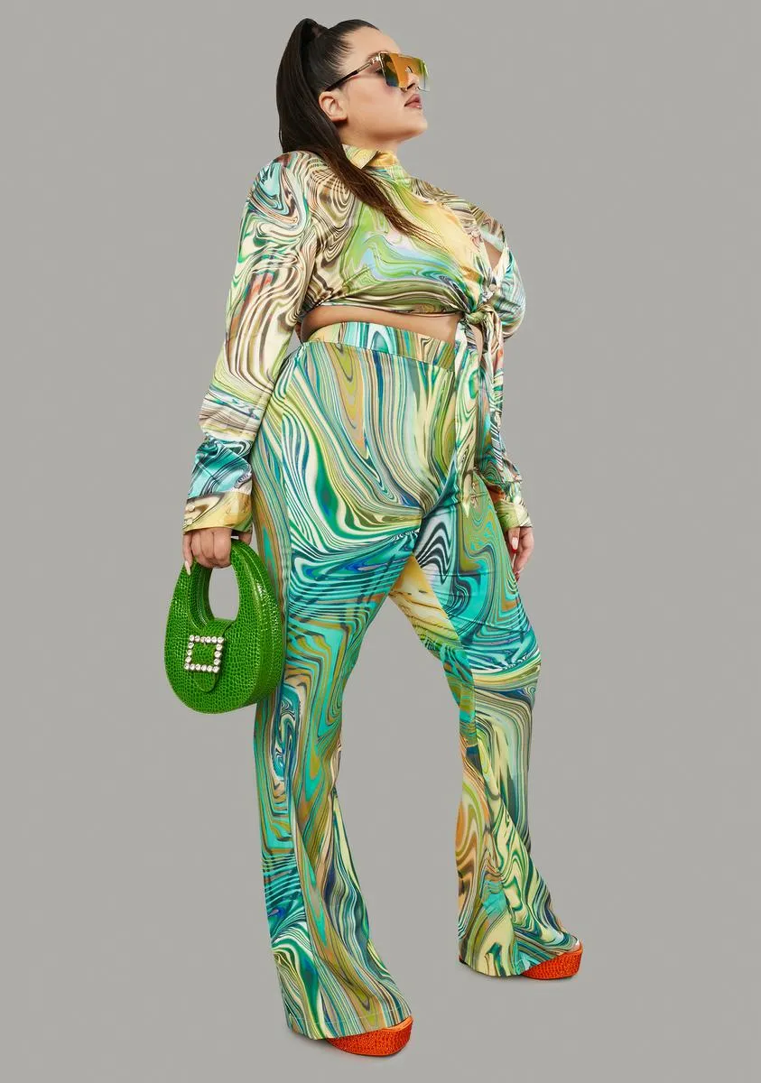 Plus Hypnotic Habits Kick Flare Pants sold by Dolls Kill product image thumbnail 3