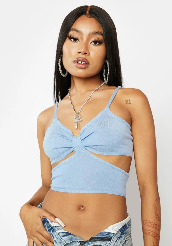Let Me Guess Cutout Crop Top sold by Dolls Kill