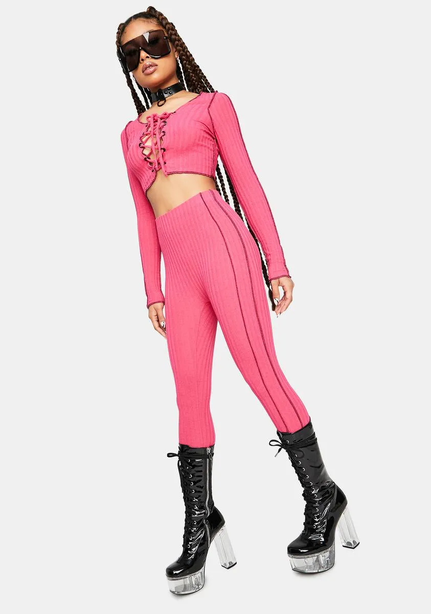 What Do I Know Contrast Stitch Pants Set sold by Dolls Kill product image thumbnail 2