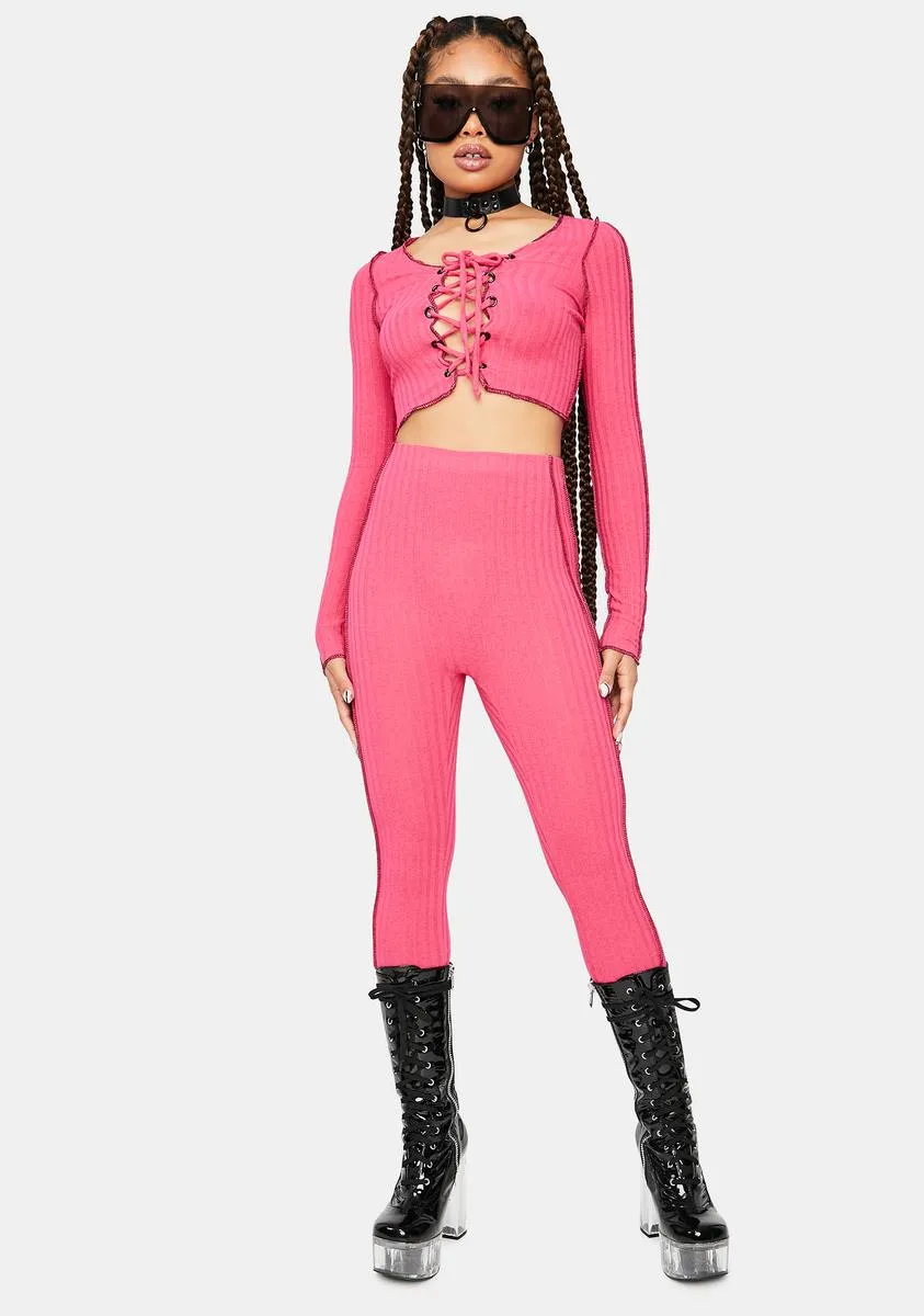 What Do I Know Contrast Stitch Pants Set sold by Dolls Kill product image thumbnail 3