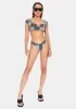 Brenda Patchwork Bikini Set sold by Dolls Kill
