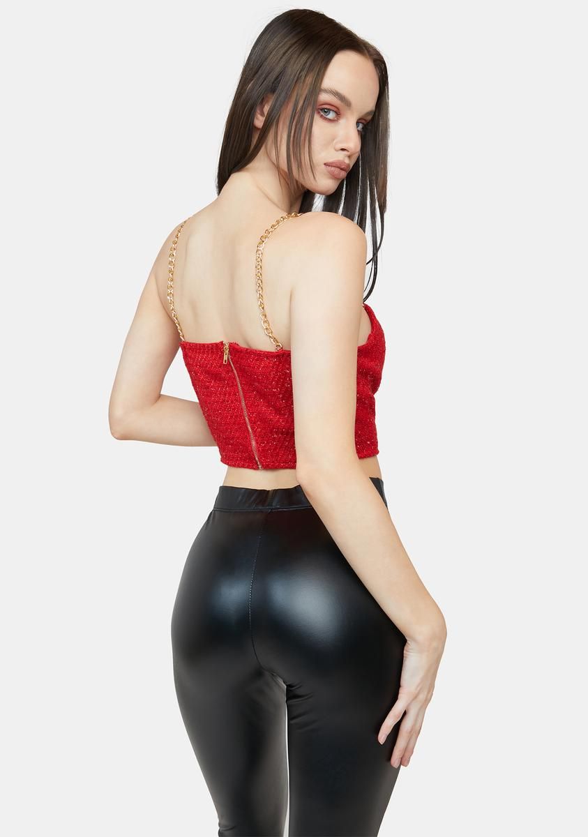 Scarlet Chained Heart Bustier Top sold by Dolls Kill product image thumbnail 4