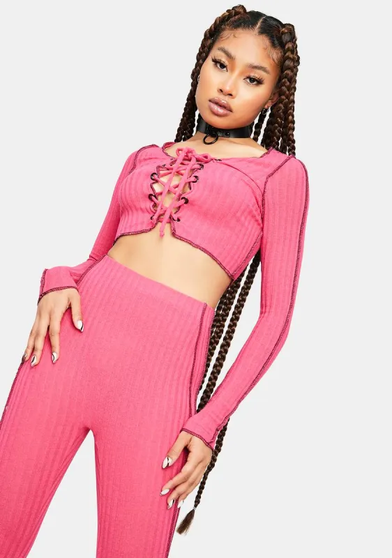 What Do I Know Contrast Stitch Pants Set sold by Dolls Kill