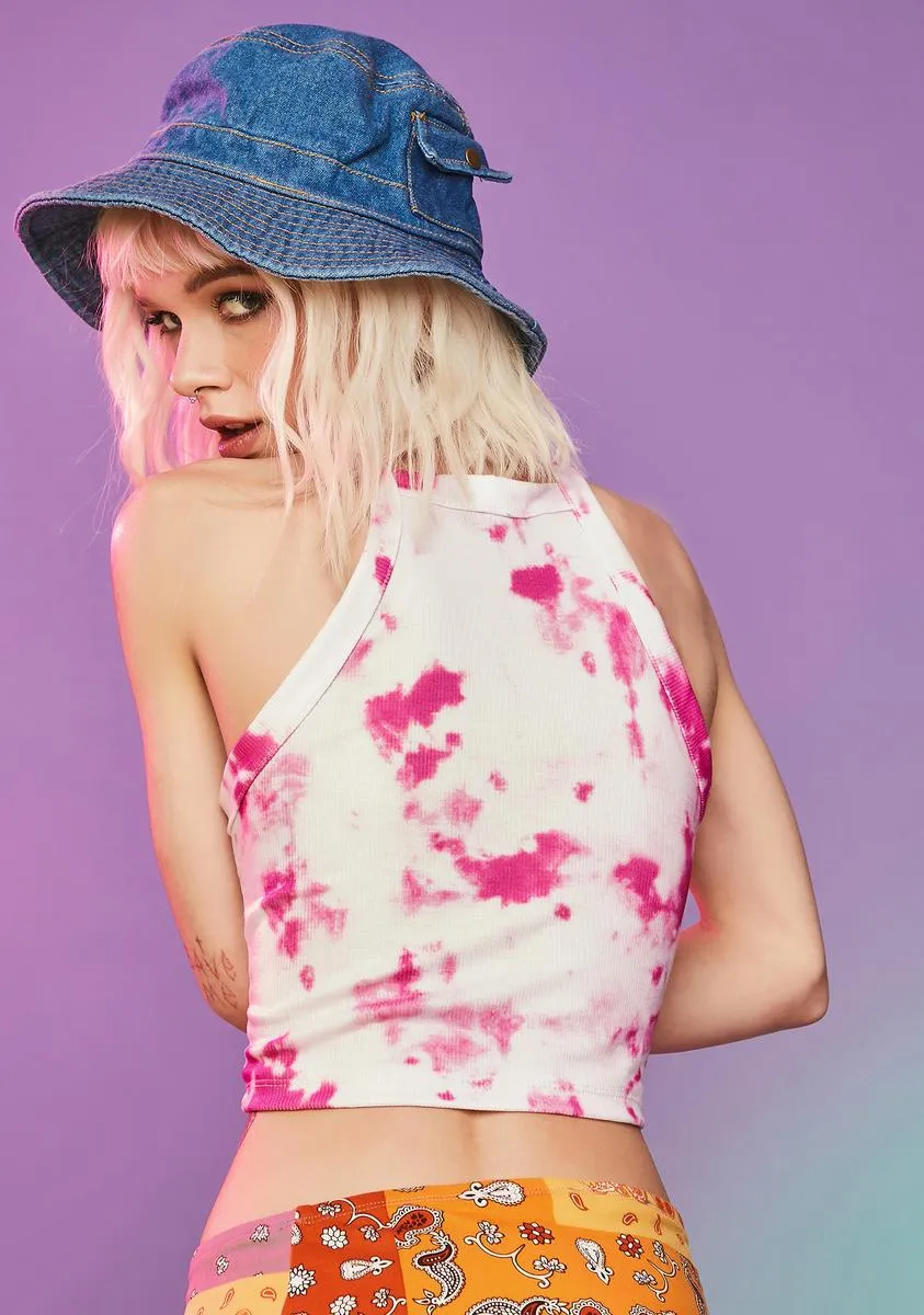 Easy Breezy Tie Dye Crop Tank sold by Dolls Kill product image thumbnail 4