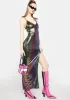 Just Like Magic Metallic Maxi Dress sold by Dolls Kill