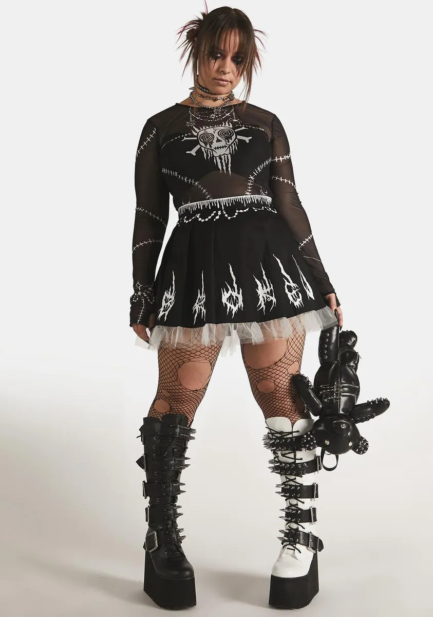 Plus Broken Bonez Mesh Top sold by Dolls Kill product image thumbnail 3