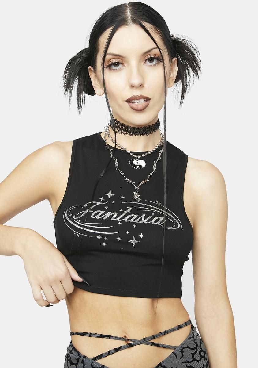 Fantasia Gimon Graphic Crop Tank sold by Dolls Kill
