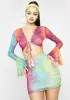 Flying Colors Mesh Skirt Set sold by Dolls Kill