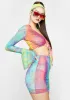 Flying Colors Mesh Skirt Set sold by Dolls Kill