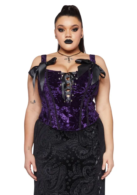 Plus Jaded Mystique Corset Top sold by Dolls Kill
