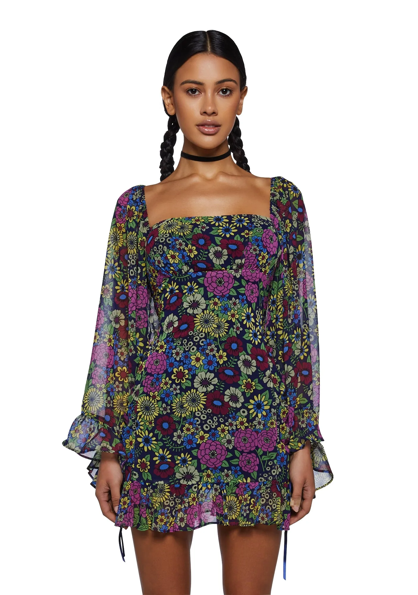 It's A Wild World Mini Dress - Floral sold by Dolls Kill