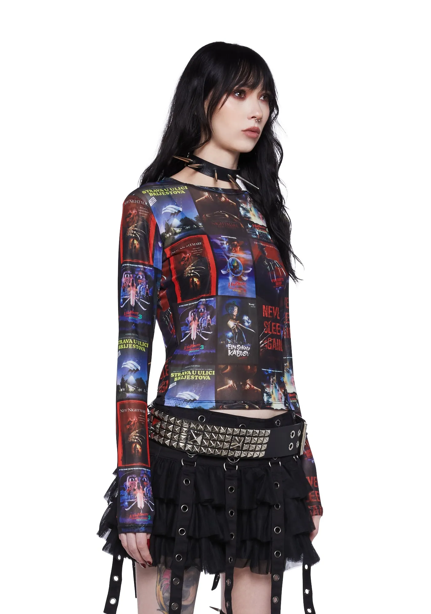 Never Sleeping Mesh Top sold by Dolls Kill product image thumbnail 3