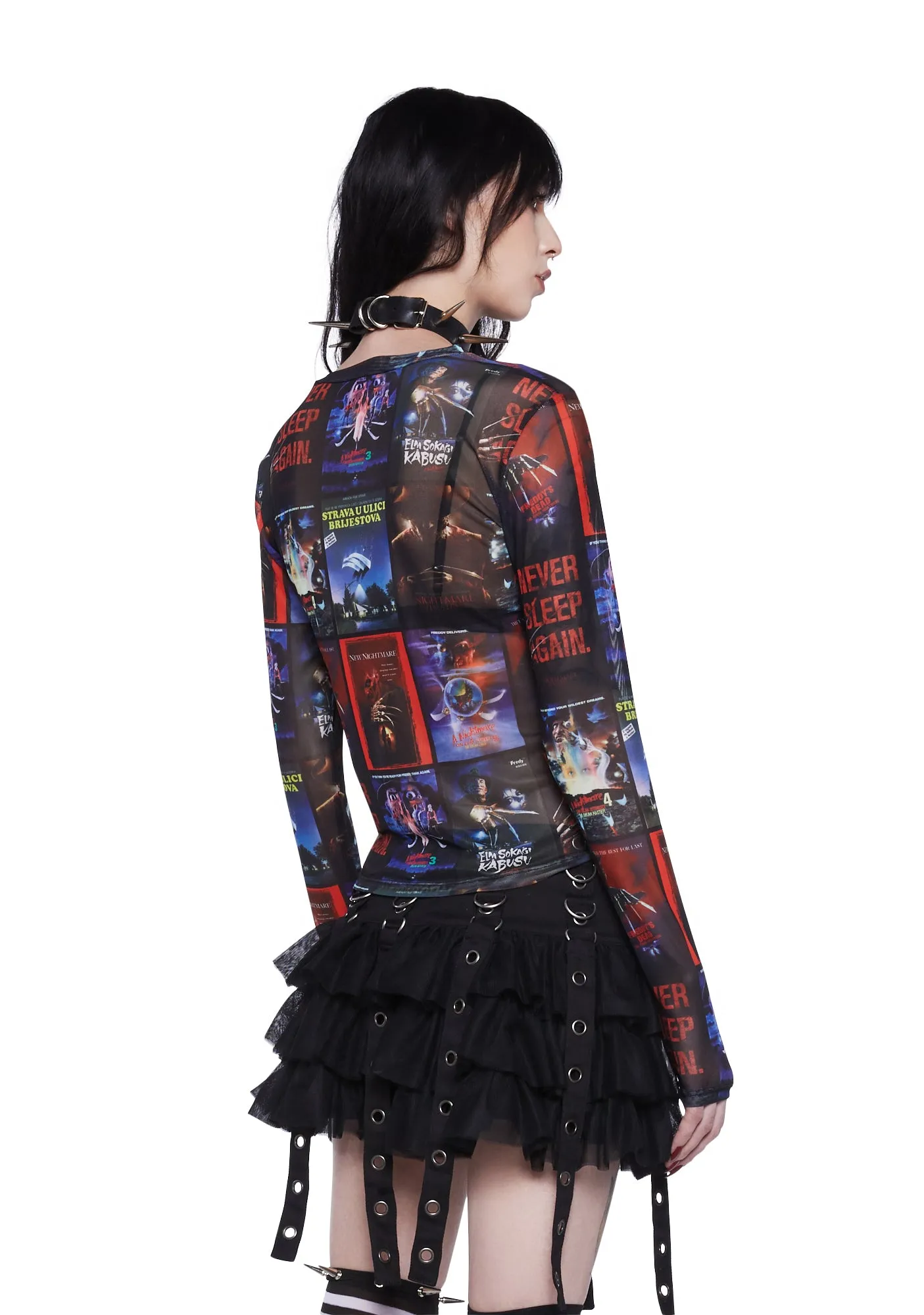 Never Sleeping Mesh Top sold by Dolls Kill product image thumbnail 4