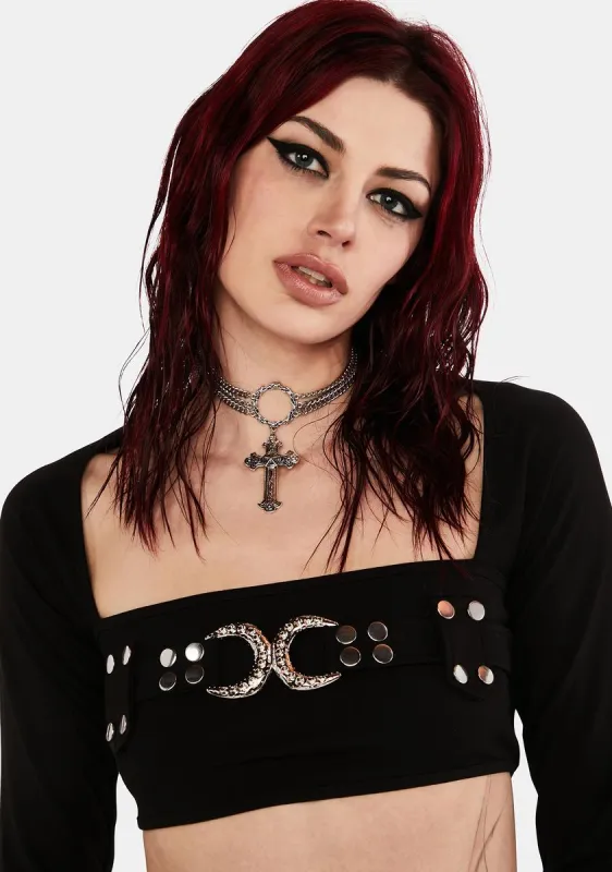 Knox Crop Top sold by Dolls Kill