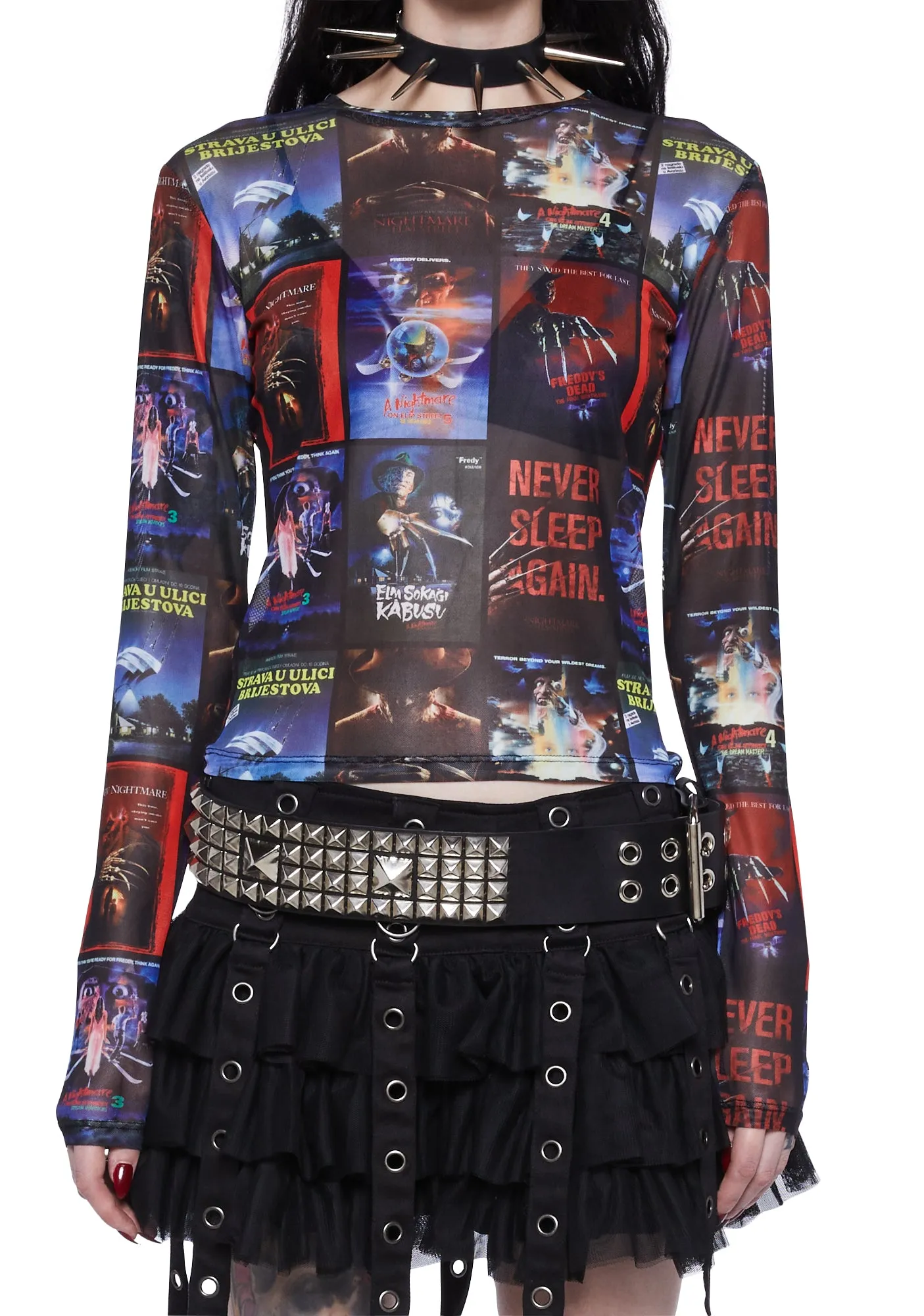 Never Sleeping Mesh Top sold by Dolls Kill product image thumbnail 5