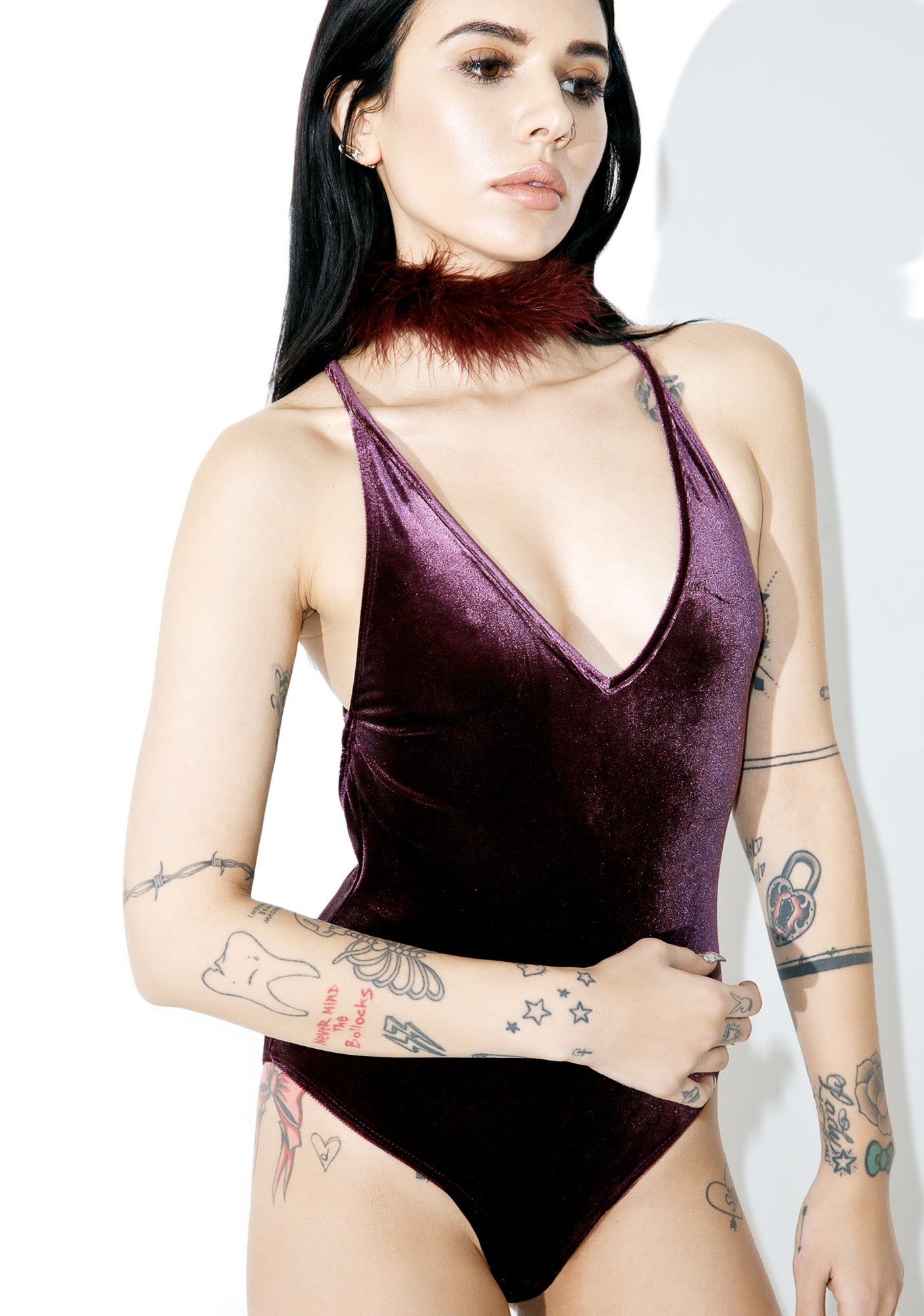 Amethyst Velvet Bodysuit sold by Dolls Kill product image thumbnail 4