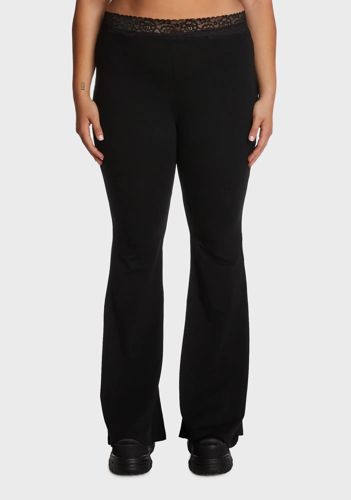 Plus New Endeavors Flared Leggings sold by Dolls Kill