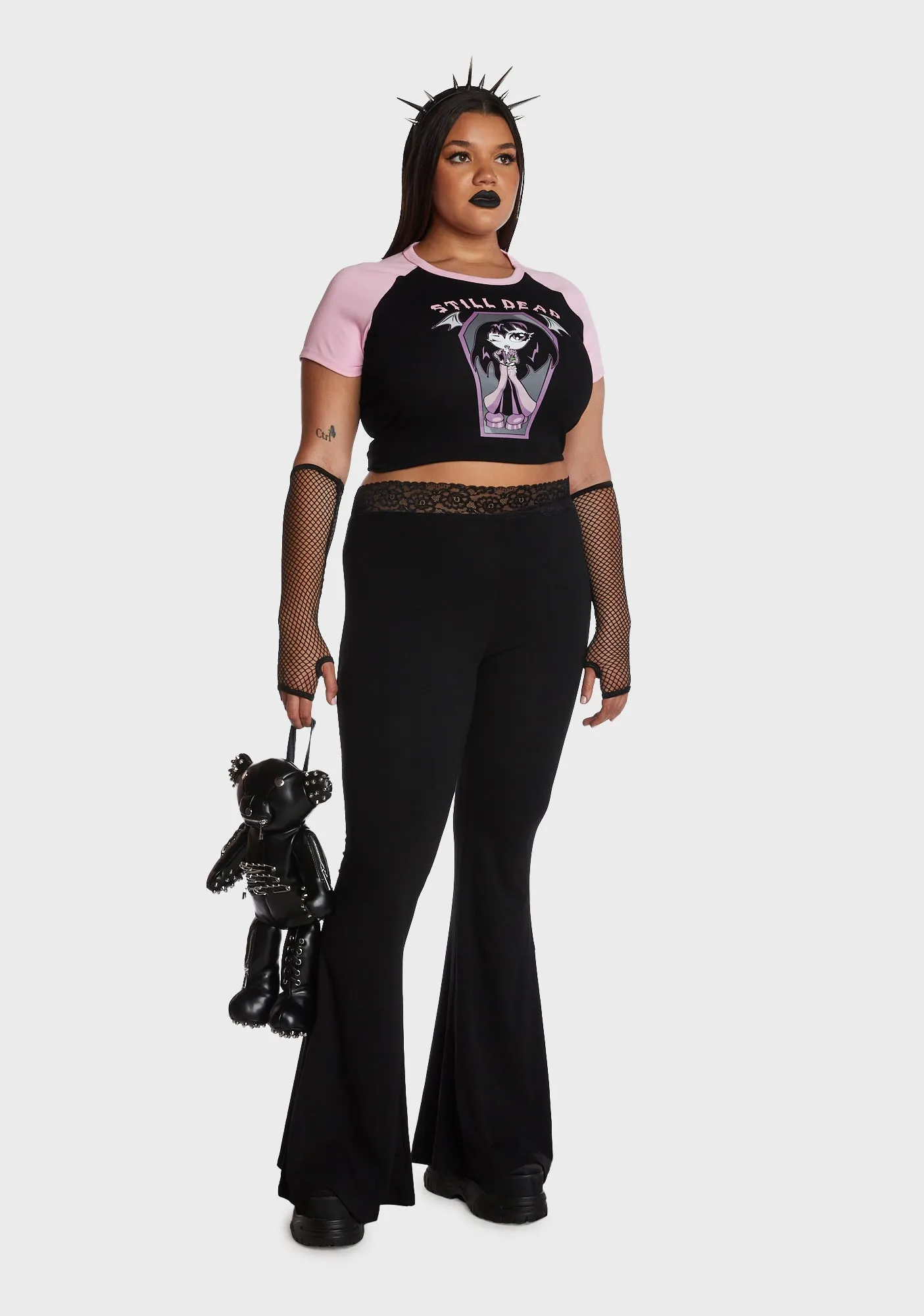 Plus New Endeavors Flared Leggings sold by Dolls Kill product image thumbnail 2