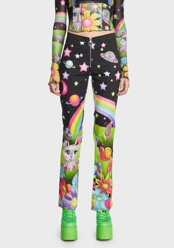 Happy Planet Graphic Pants sold by Dolls Kill