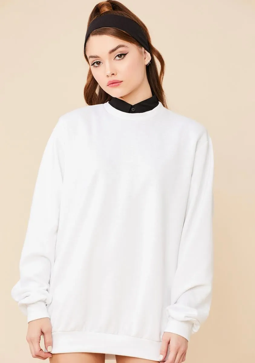 Easy Going Mini Sweatshirt Dress sold by Dolls Kill