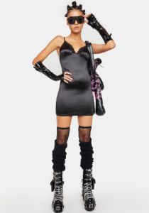 Underground Nights Satin Mini Dress sold by Dolls Kill