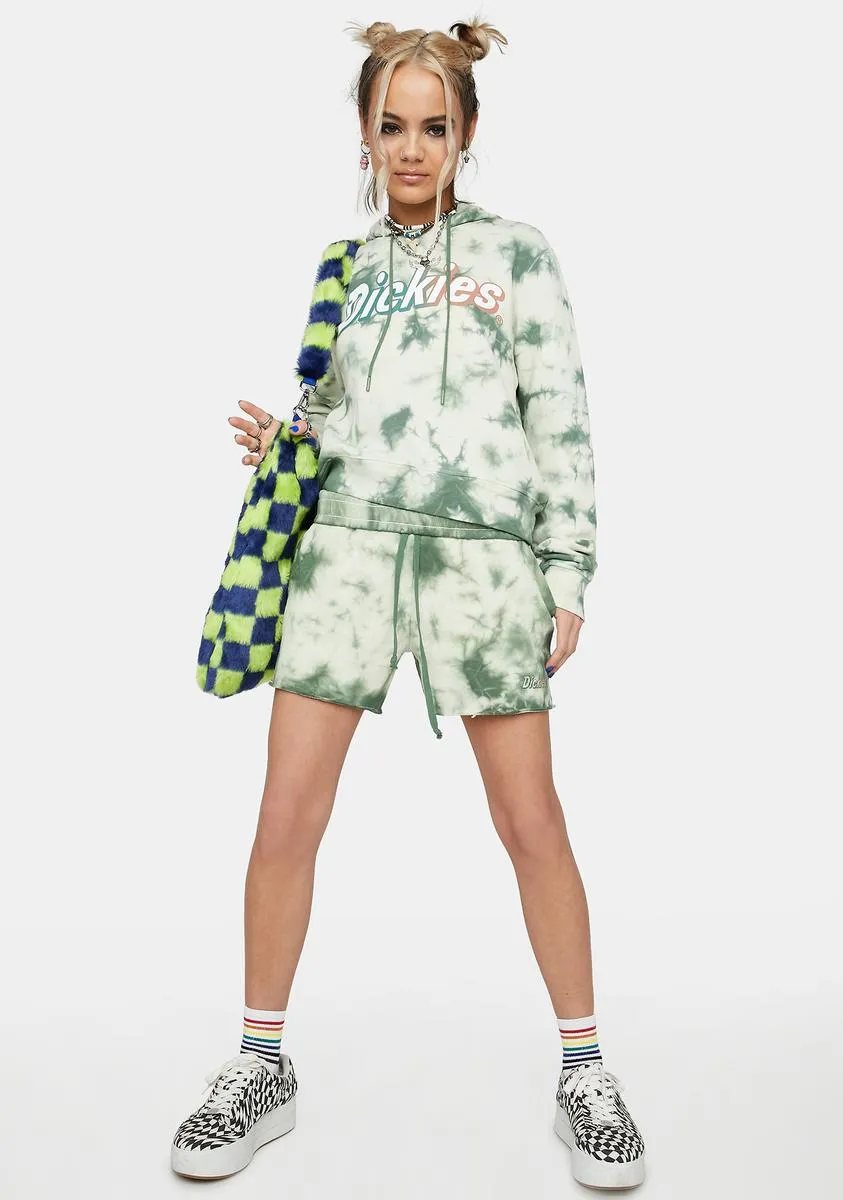 Green Tie Dye Logo Hoodie sold by Dolls Kill product image thumbnail 3