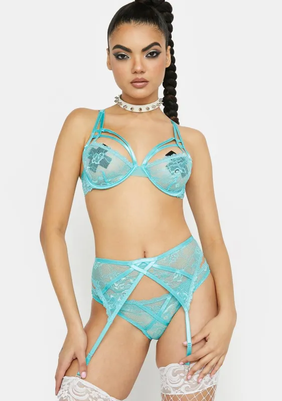 Don't Tempt Me Garter Set sold by Dolls Kill
