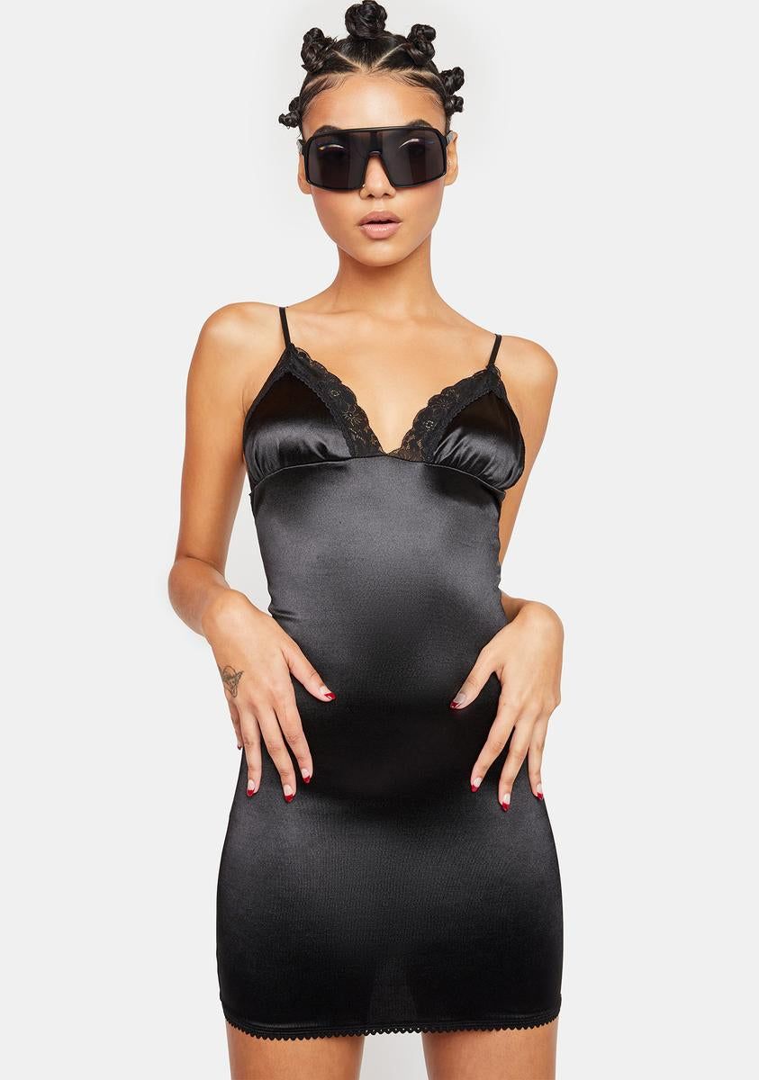 Underground Nights Satin Mini Dress sold by Dolls Kill