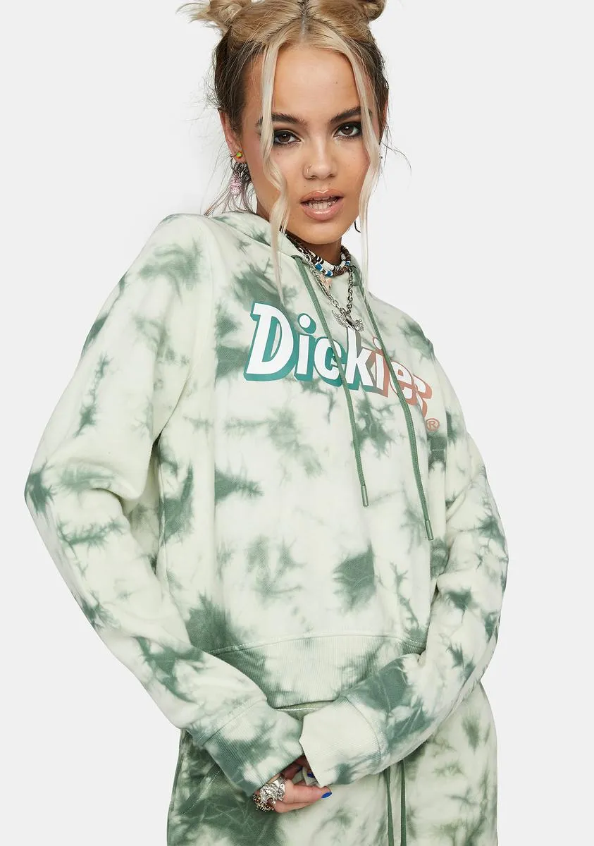 Green Tie Dye Logo Hoodie sold by Dolls Kill product image thumbnail 2
