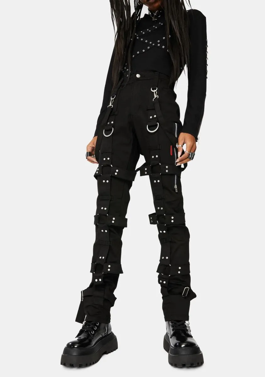 Black Harness Pants sold by Dolls Kill