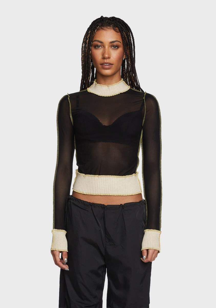 Expose The Truth Mesh Top sold by Dolls Kill