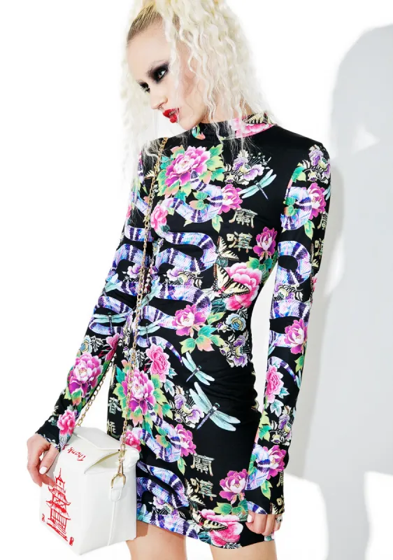 Iridescent Snake Mini Dress sold by Dolls Kill