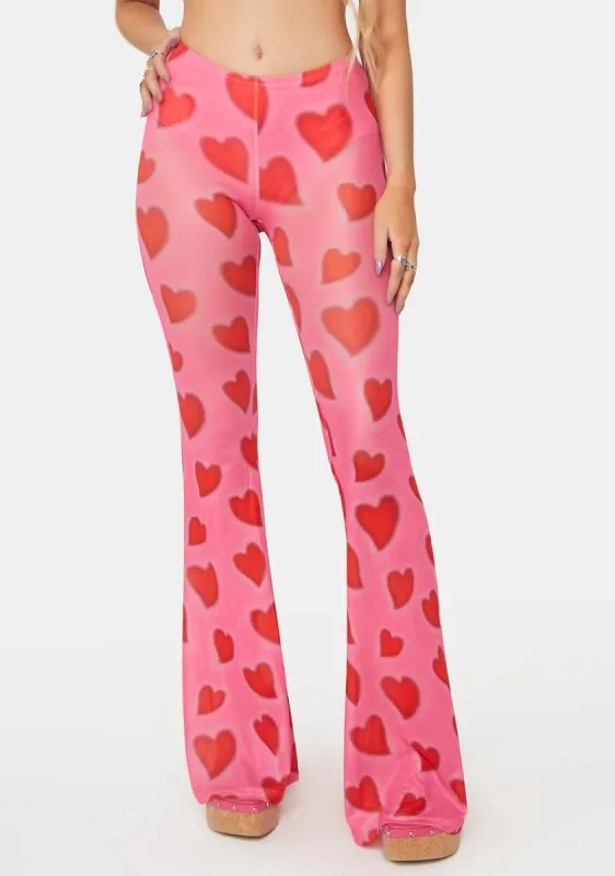 Pretty Digital Date Mesh Flares sold by Dolls Kill