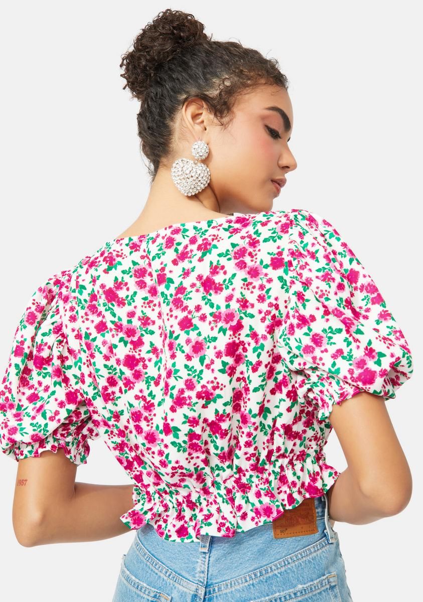 Petal Floral Blouse sold by Dolls Kill product image thumbnail 4