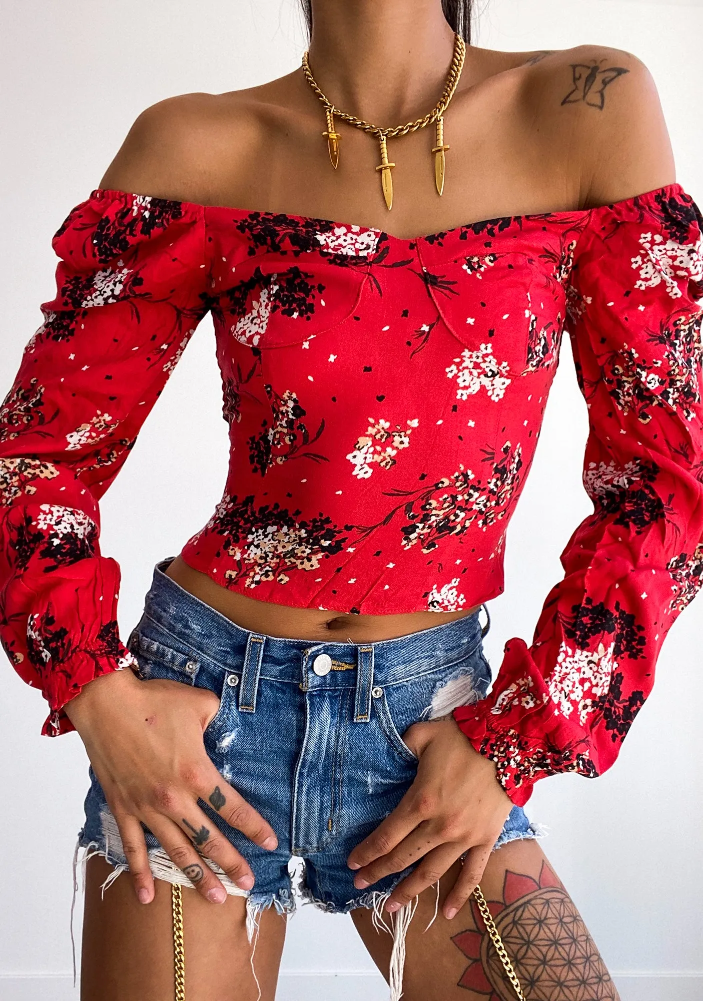 Without A Doubt Floral Top sold by Dolls Kill