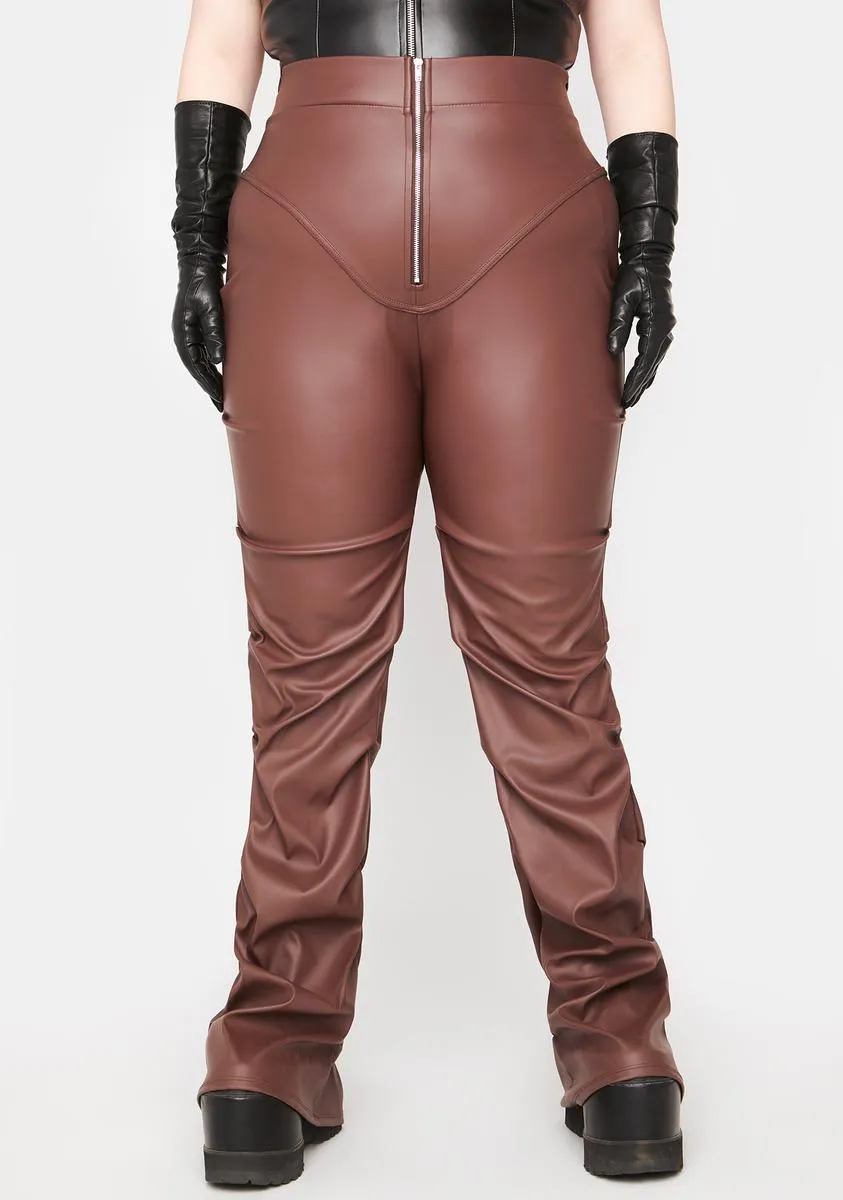 Plus Mocha Certified Freak Flare Pants sold by Dolls Kill