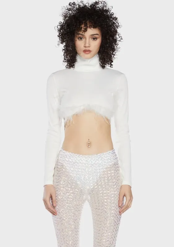 Done To Perfection Marabou Top sold by Dolls Kill