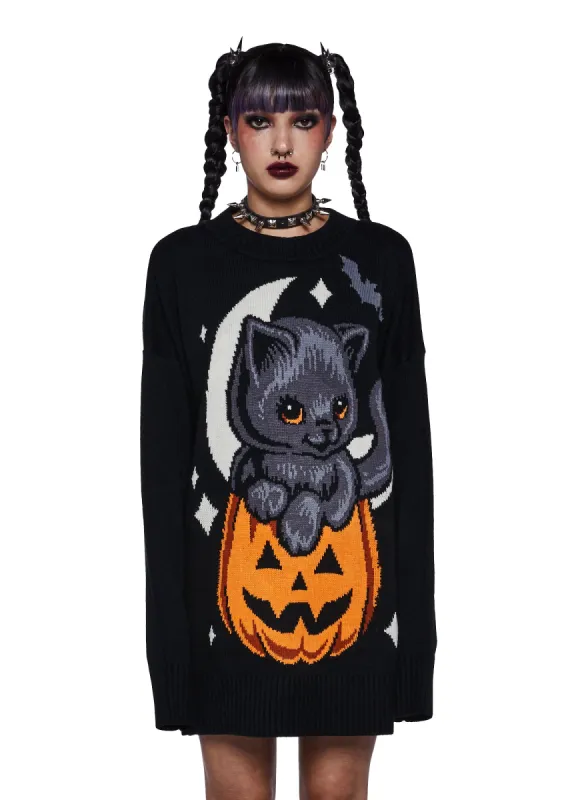 Too Cute To Spook Oversized Sweater sold by Dolls Kill