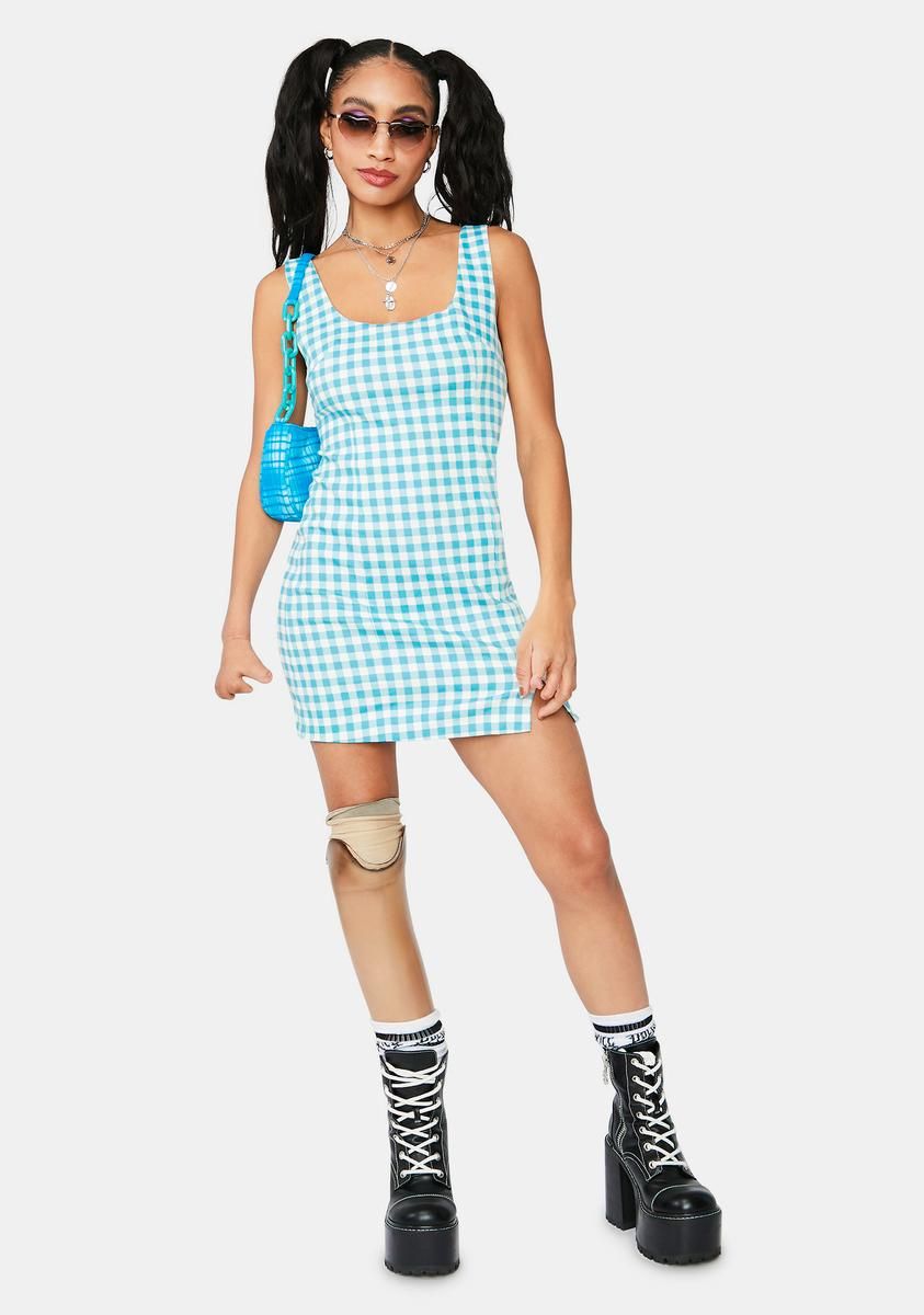 Park Sunshine Gingham Mini Dress sold by Dolls Kill product image thumbnail 3