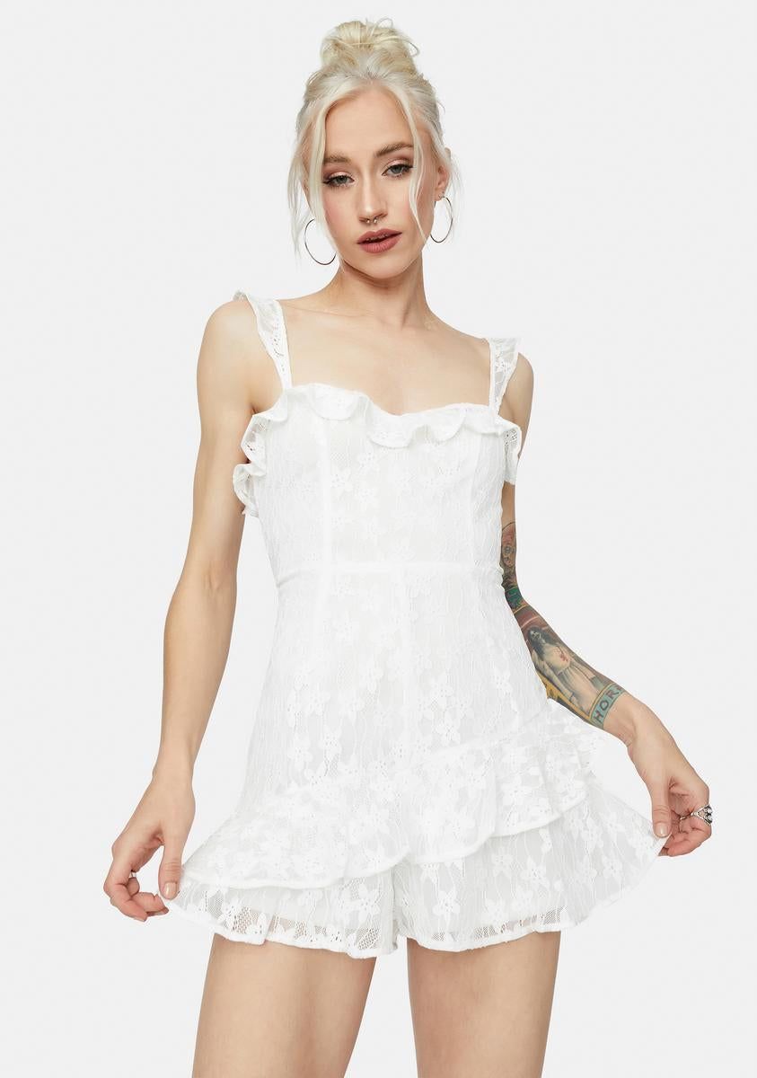 Another Day Of Sun Lace Romper sold by Dolls Kill