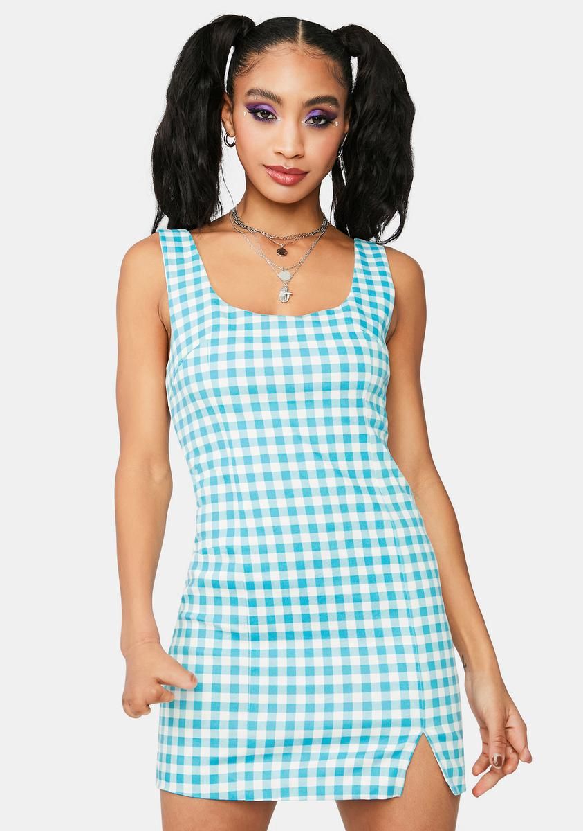 Park Sunshine Gingham Mini Dress sold by Dolls Kill