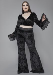 Let's Abandon All Hope Bell Bottom Pants sold by Dolls Kill