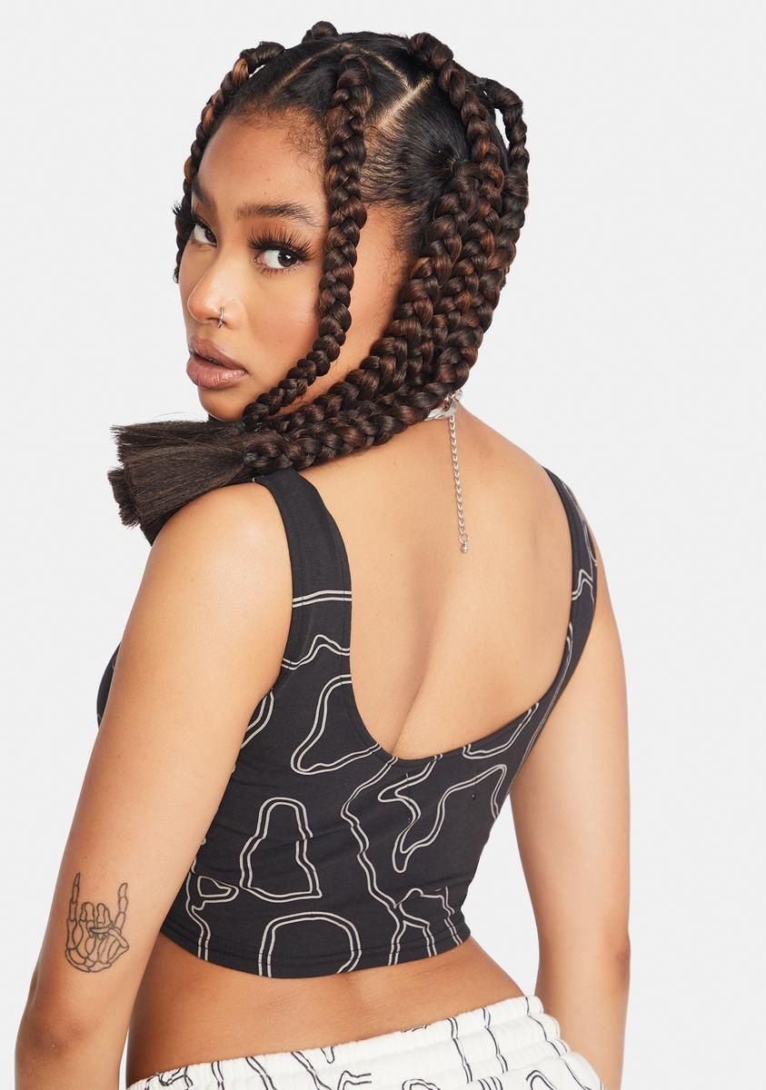 Black Print Bra Top sold by Dolls Kill product image thumbnail 4