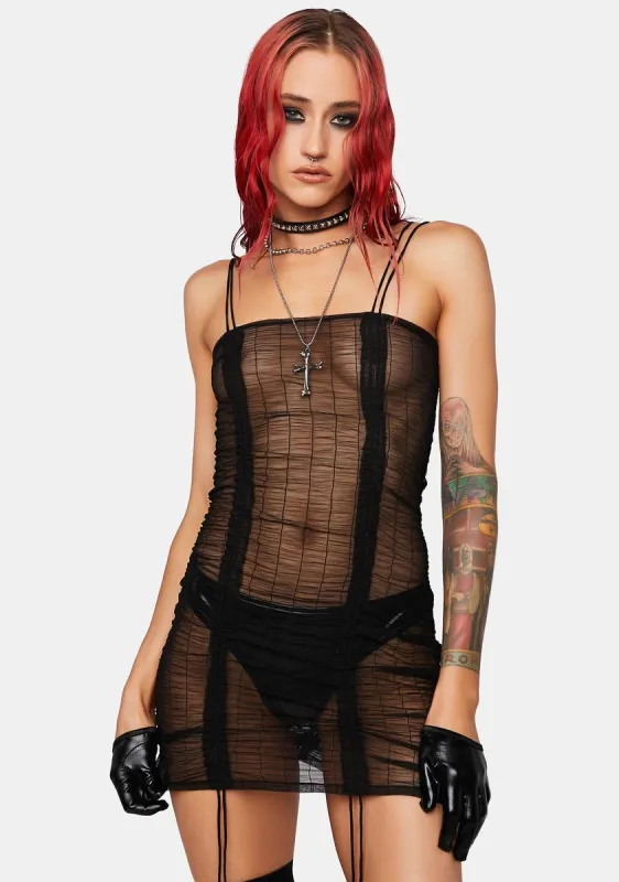 Barely There Sheer Mini Dress sold by Dolls Kill