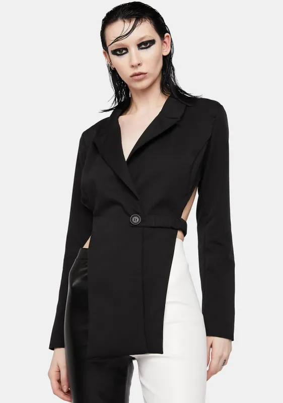 License To Thrill Cut Out Blazer sold by Dolls Kill