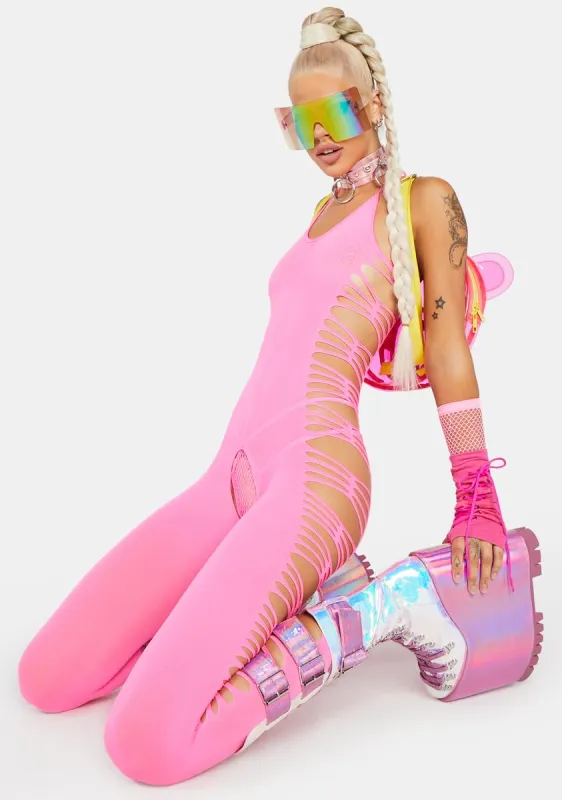 Not Afraid Cut Out Bodystocking sold by Dolls Kill