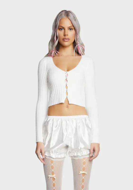 Safe And Sound Cropped Cardigan sold by Dolls Kill