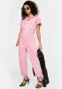 Pink Grover Denim Jumpsuit sold by Dolls Kill