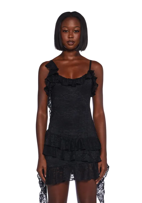 Margaux Mini Dress - Black sold by Dolls Kill