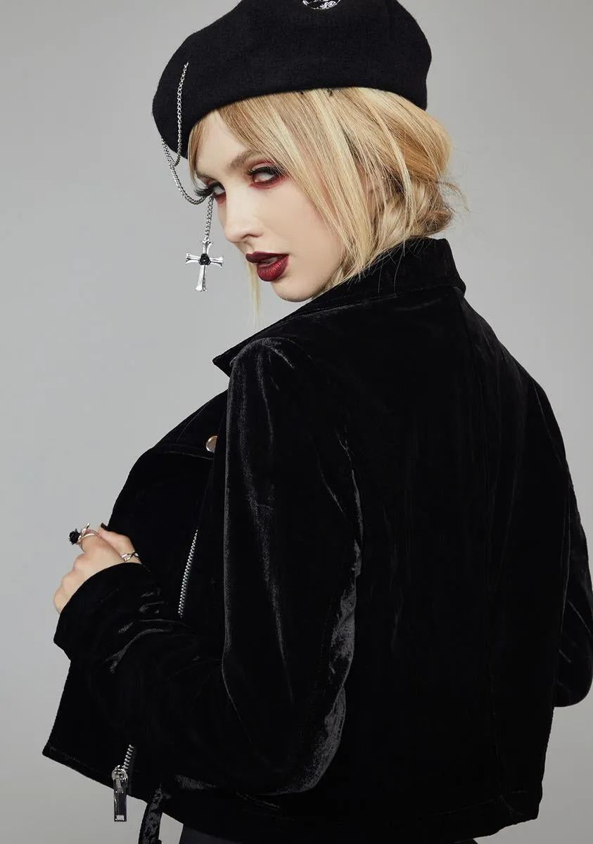 Moonlight Rider Velvet Moto Jacket sold by Dolls Kill product image thumbnail 4